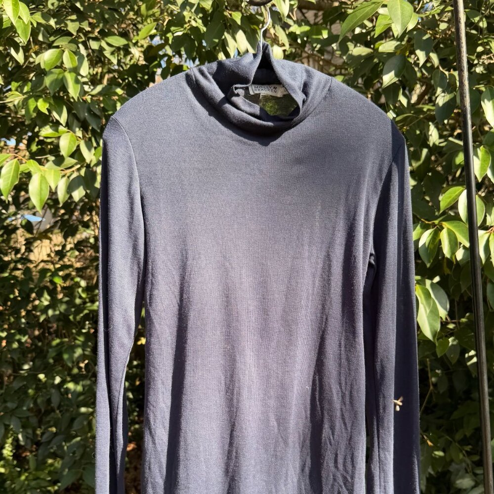 Molly Bracken Navy Lightweight Turtleneck Top Women's L/XL